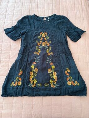Free People Embroidered Cotton Dress